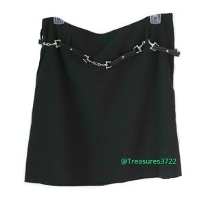 Skirt INC International Concepts Black Skirt Size 8 Lined Link Belt